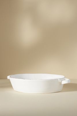Vietri Lastra Handled Round