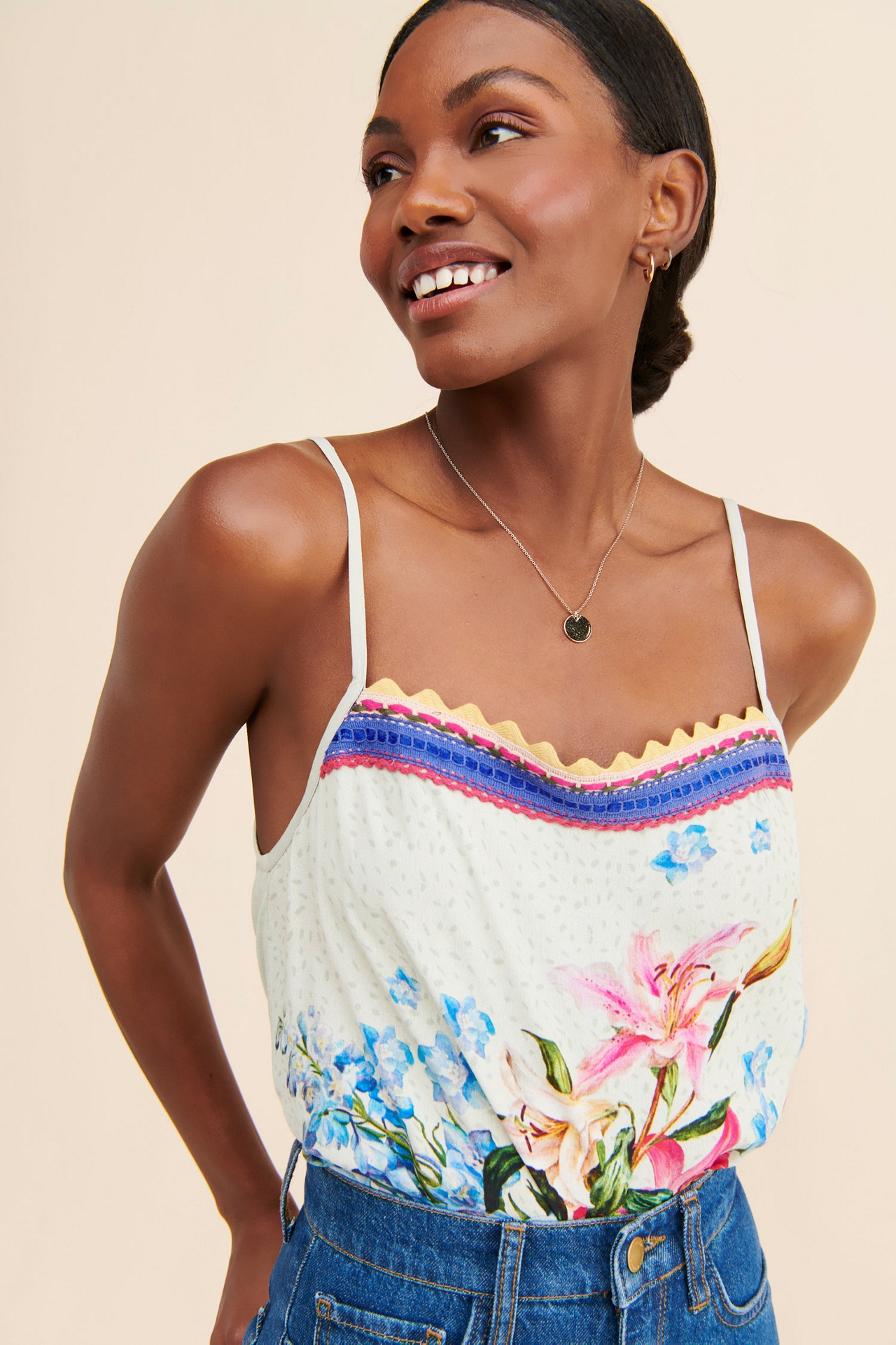 Bl-nk Areena Embroidered Cami