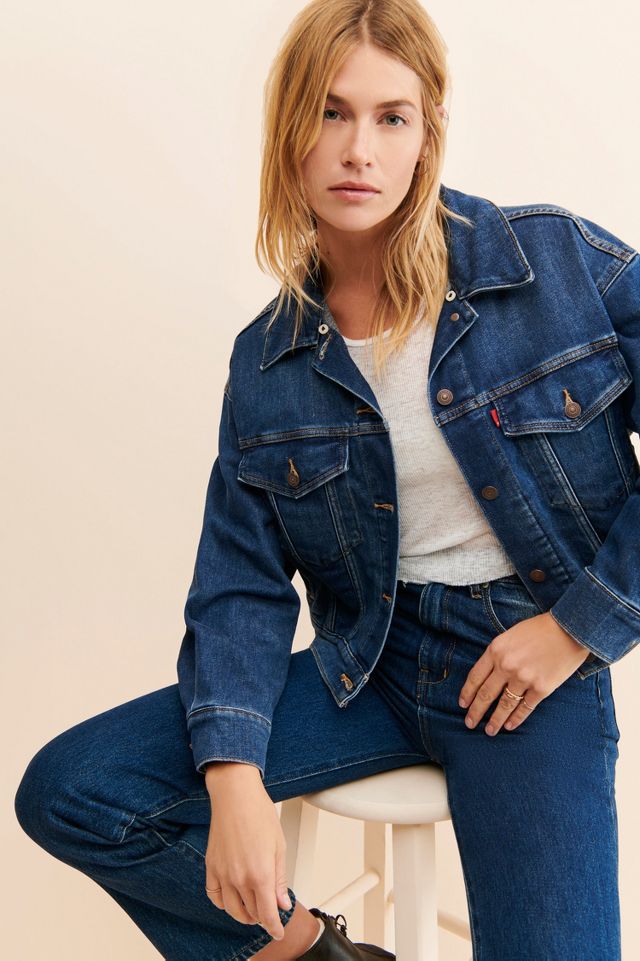 Levi's Bubble Reversible Denim Trucker Jacket - Blue