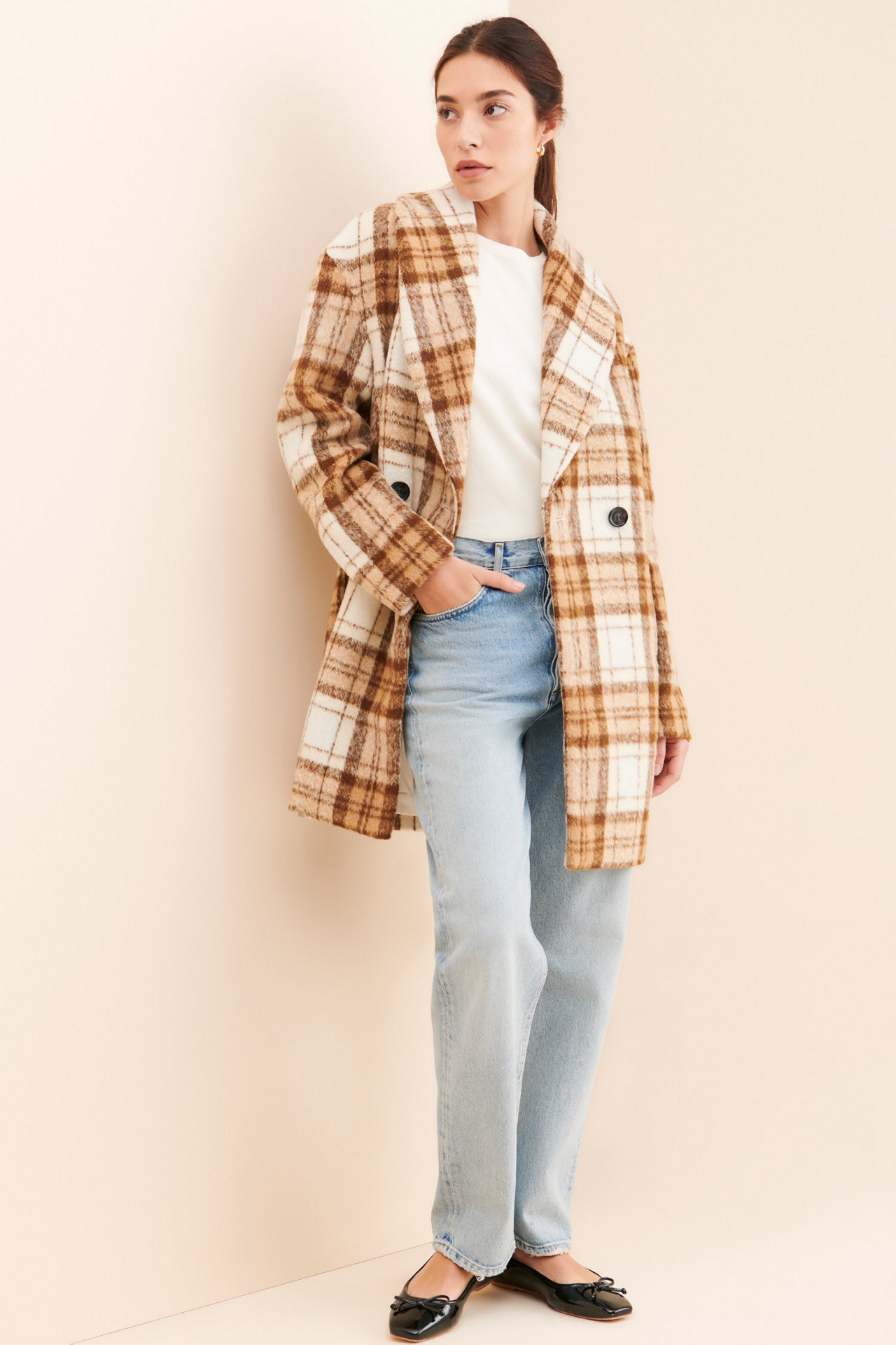 Avec Les Filles Shawl Collared Coat