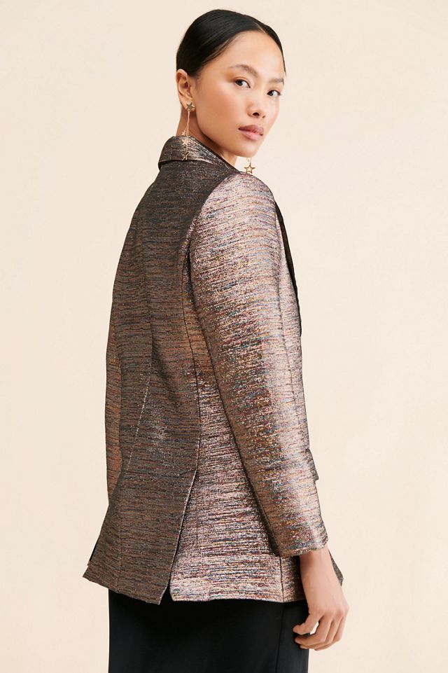 Hutch Metallic Glam Jacquard Blazer #1