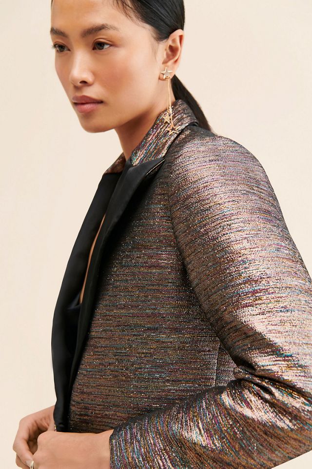 Hutch Metallic Glam Jacquard Blazer #2