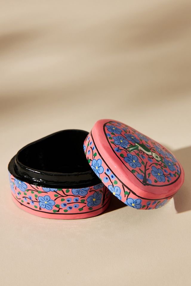 Paper Mache Heart Trinket Box #2