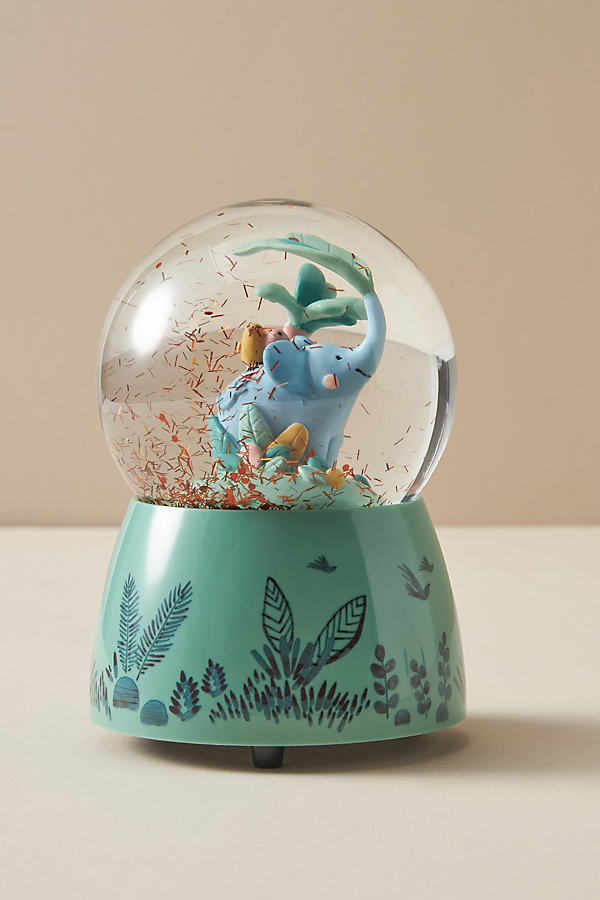 Moulin Roty Musical Snow Globe In Green