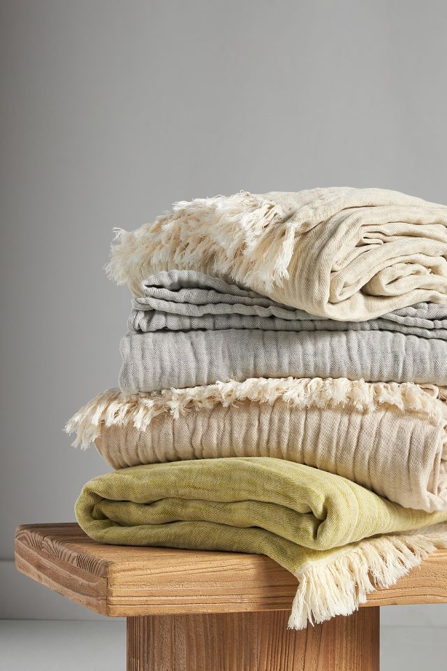 Cotton best sale linen throws