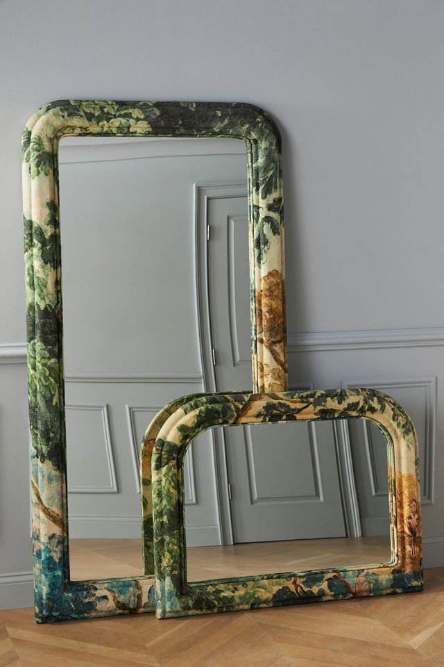 Judarn Upholstered Fabric Mantel Mirror #1