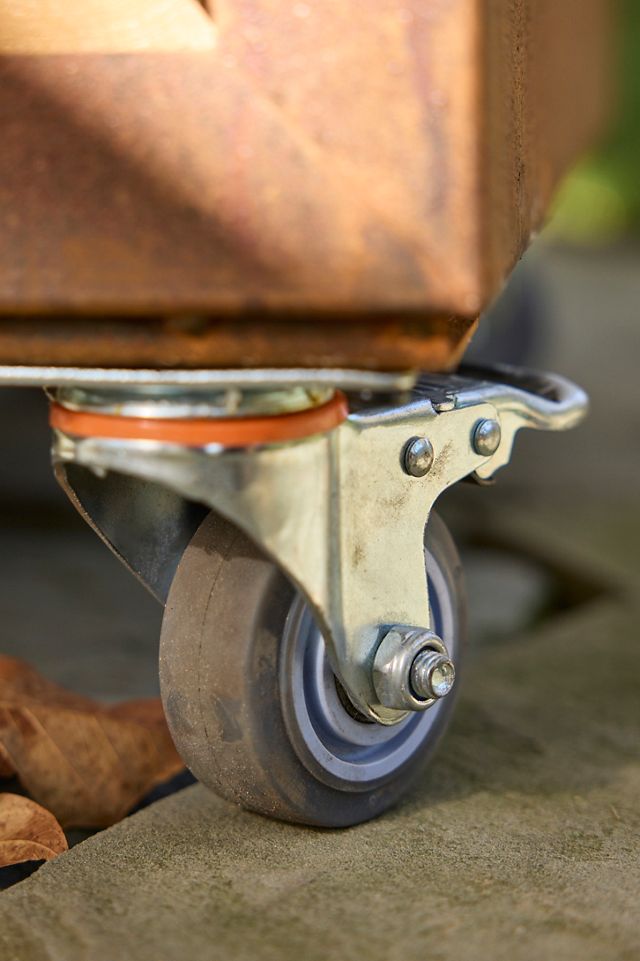 Weathering Steel Rolling Fire Pit #4