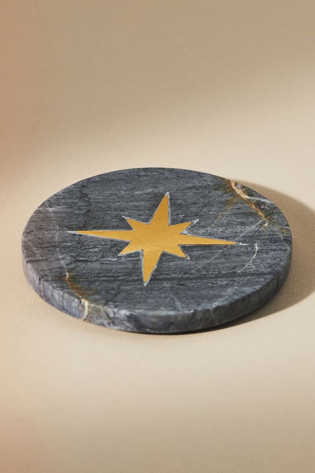 Catherine Martin for Anthropologie Starry Night Round Marble Coaster