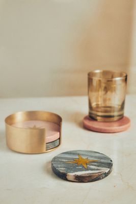 Catherine Martin Starry Night Marble Coasters, Set of 4