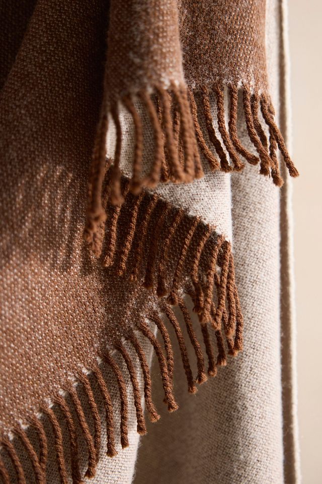 Reversible Cappuccino Merino Wool Throw #2
