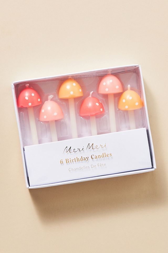Meri Meri Mushroom Birthday Candles, Set of 6 #1