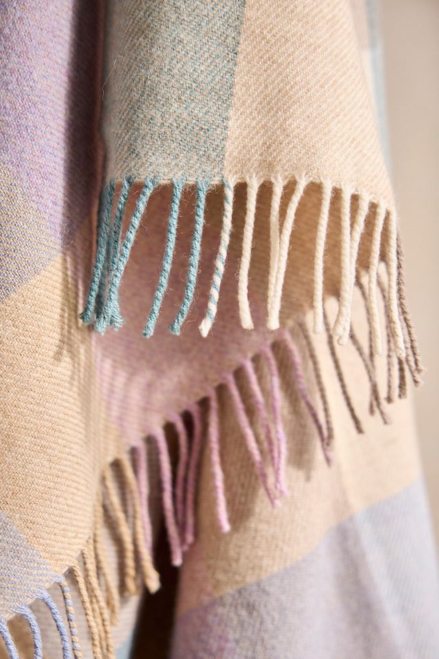 Coastal Check Merino Wool Throw #1