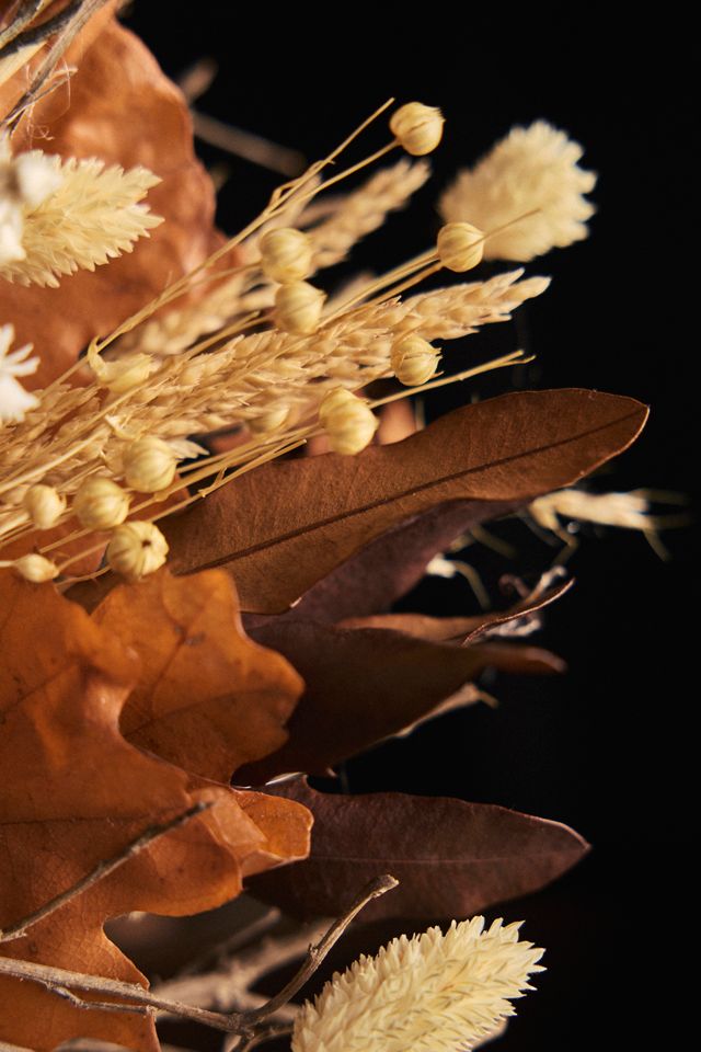 Preserved Maple + Ammobium Wreath #1