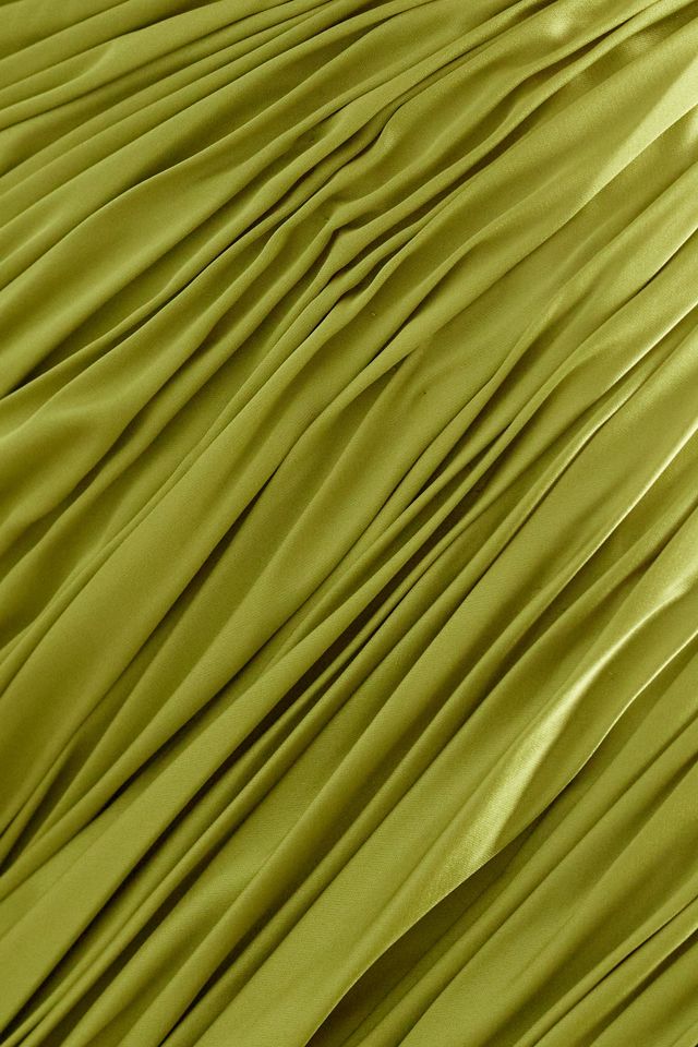 Mac Duggal One-Shoulder Pleated Cutout Side-Slit Gown #3