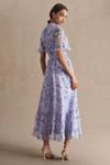 Mac Duggal Ruffled High-Neck Raglan-Sleeve Printed Chiffon Dress |  Anthropologie