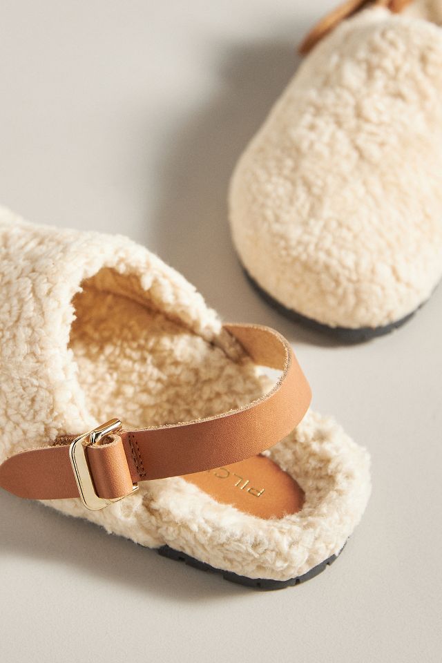 Shearling clog slippers hot sale