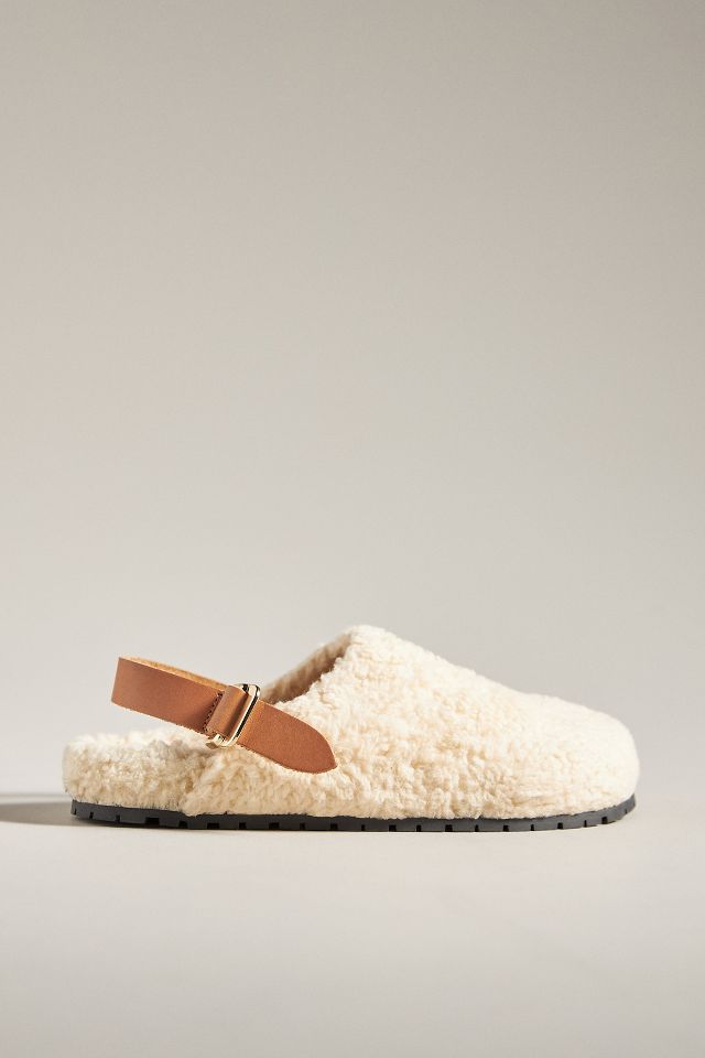 Faux shearling online slippers