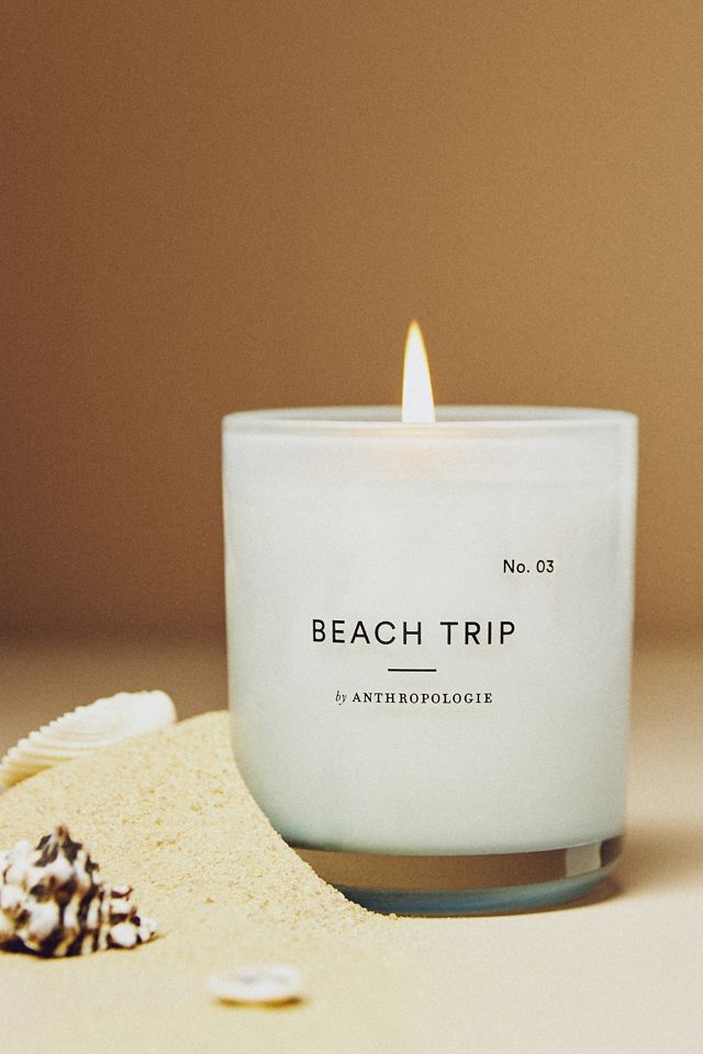 Nostalgia Floral Beach Trip Glass Candle