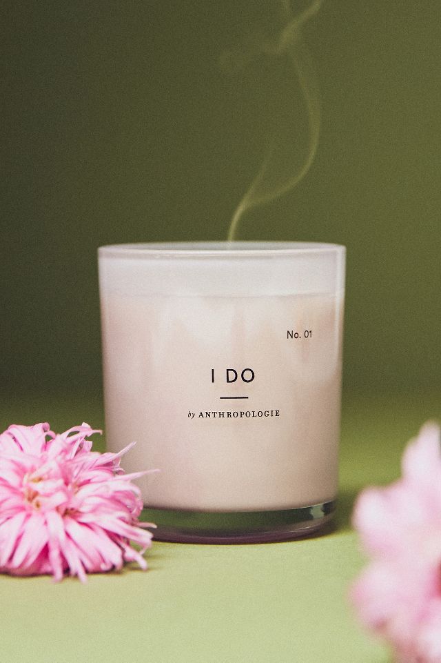 Nostalgia Floral I Do Glass Candle