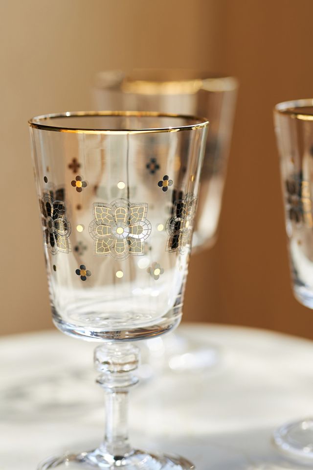 Bistro Tile Wine Glasses, Set of 4 #2