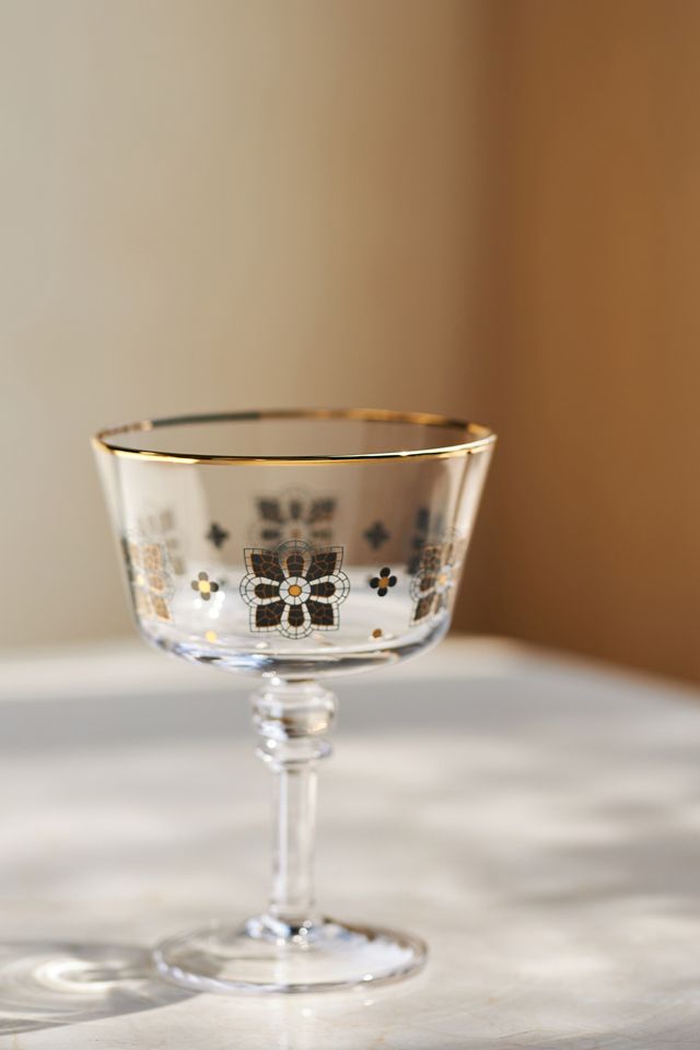 Bistro Tile Coupe Glasses, Set of 4 #1