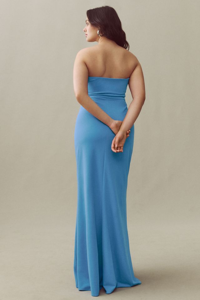 BHLDN Adalynn Strapless Stretch Crepe Maxi Gown #5
