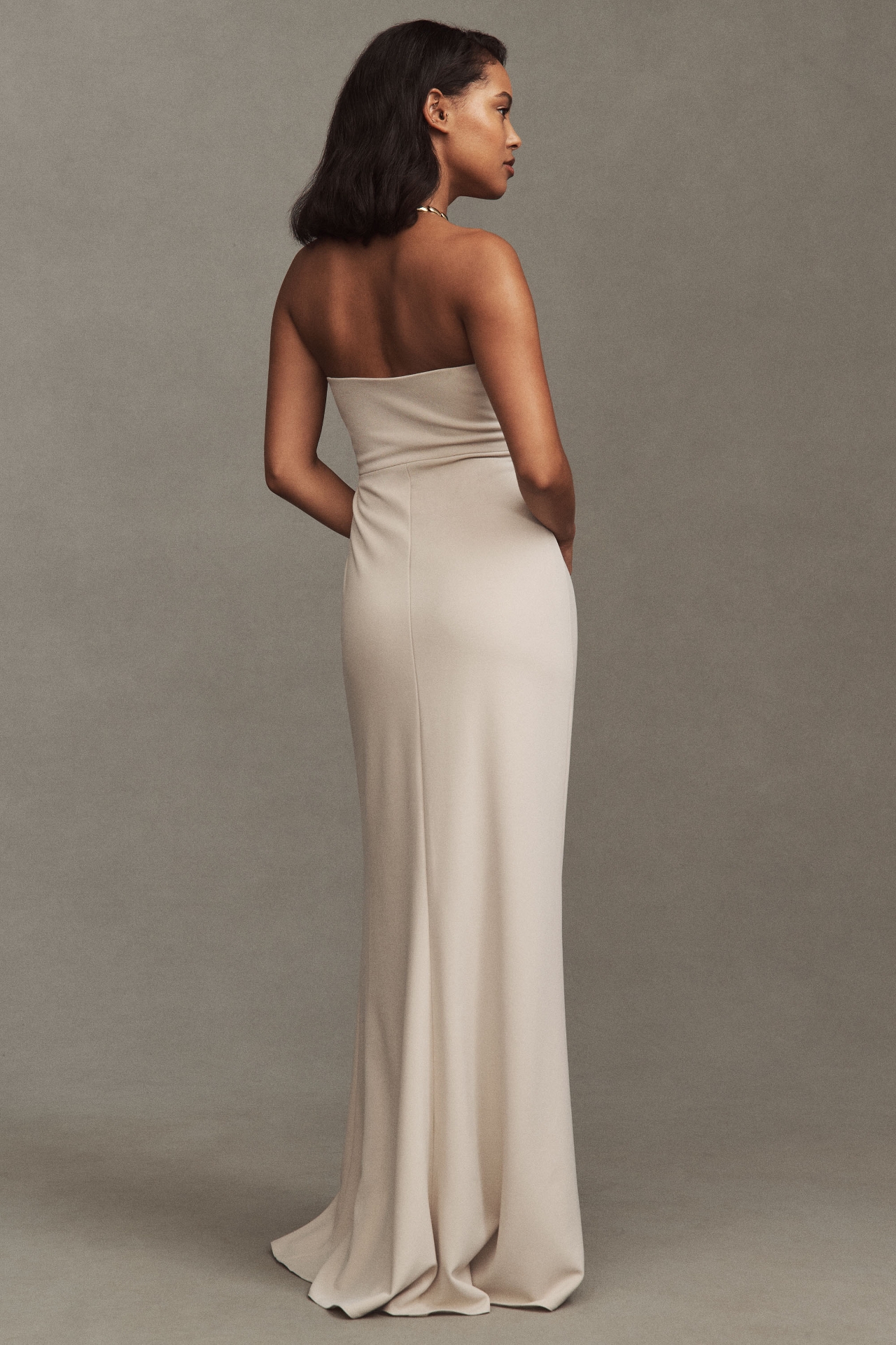 BHLDN Adalynn Strapless Stretch Crepe Maxi Gown