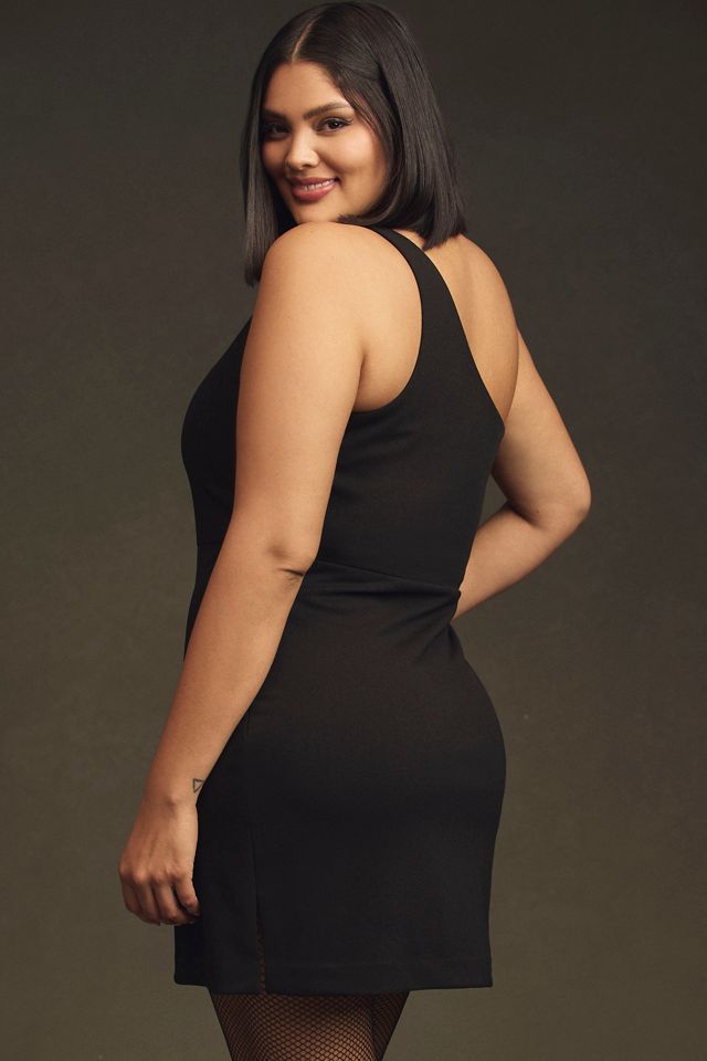 BHLDN Emilia One-Shoulder Stretch Crepe Mini Dress #4