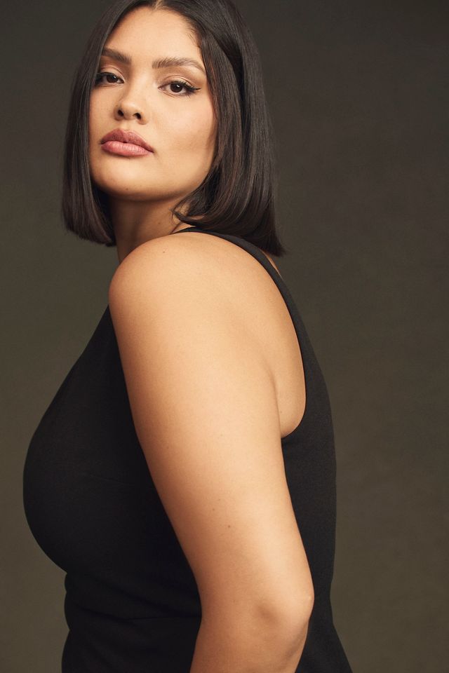 BHLDN Emilia One-Shoulder Stretch Crepe Mini Dress #6