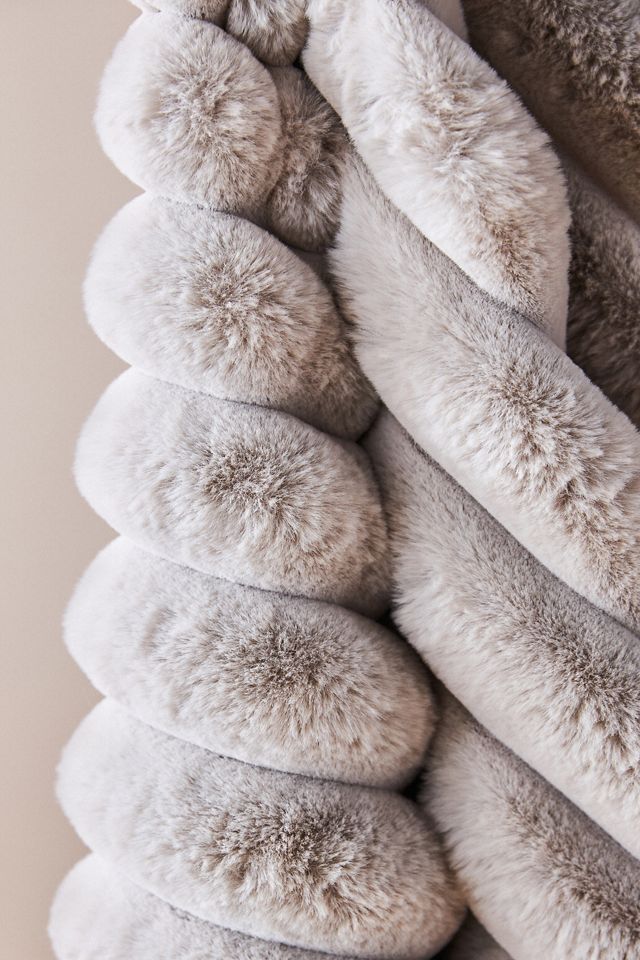 Puffer Faux Fur Throw Blanket | AnthroLiving