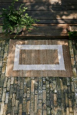 Colorful Border Jute Doormat
