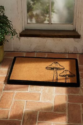 Terrain Forest Mushroom Coir Doormat In Brown