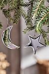 Star + Moon Mirrored Ornaments, Set of 2