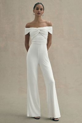 MISHA Aisla Off-The-Shoulder Twist-Front Jumpsuit | Anthropologie