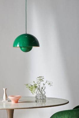 By Anthropologie Flowerpot Pendant Lamp In Green