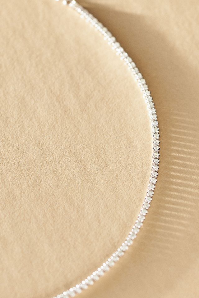 Adina Eden Thin Diamond Tennis Choker Necklace #3