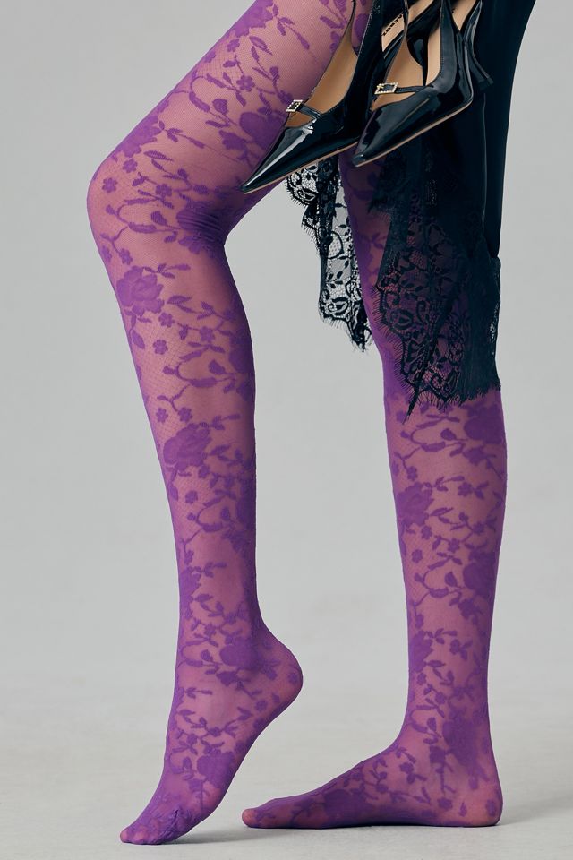 Lace Rosette Tulle Tights #3