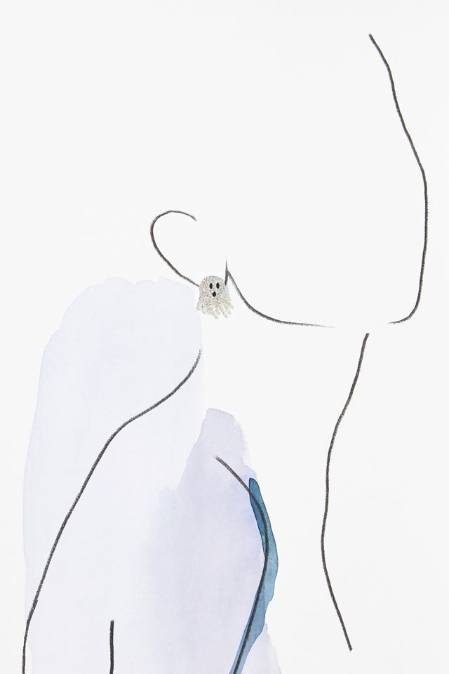 BaubleBar Spooked Out Crystal Ghost Chain Earrings #2