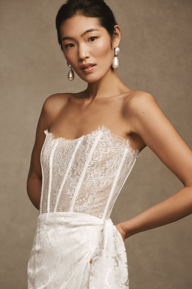 V. Chapman Jeanine Strapless Corset Wrap Gown #2