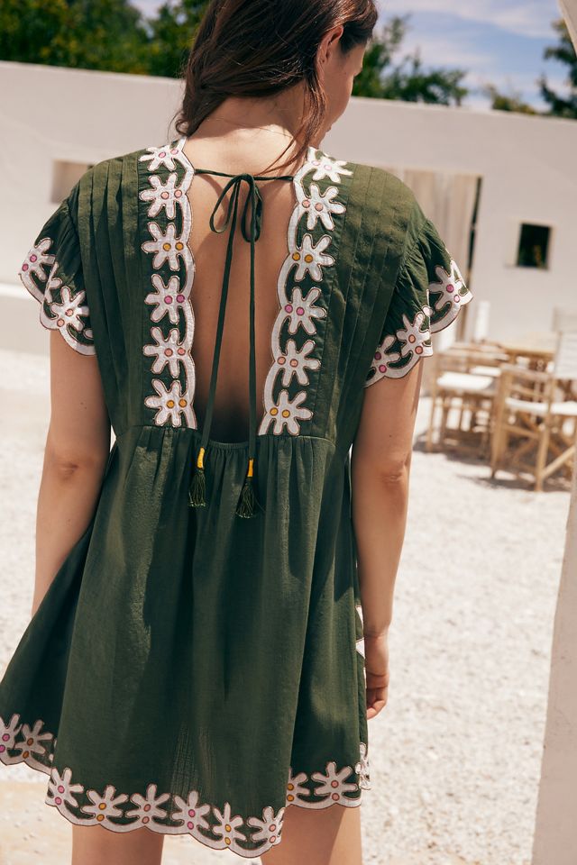 anthropologie tiny embroidered dress Somerset Embroidered Mini Dress