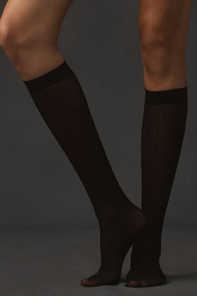 By Anthropologie Knee-High Sheer Socks #2