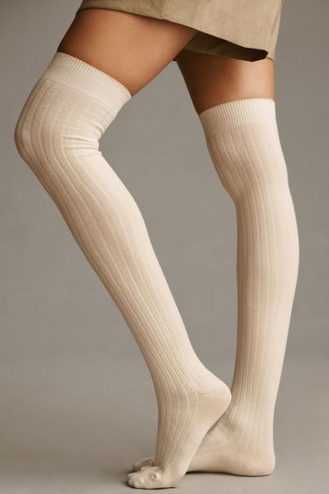 By Anthropologie Over-The-Knee Ribbed Socks #2