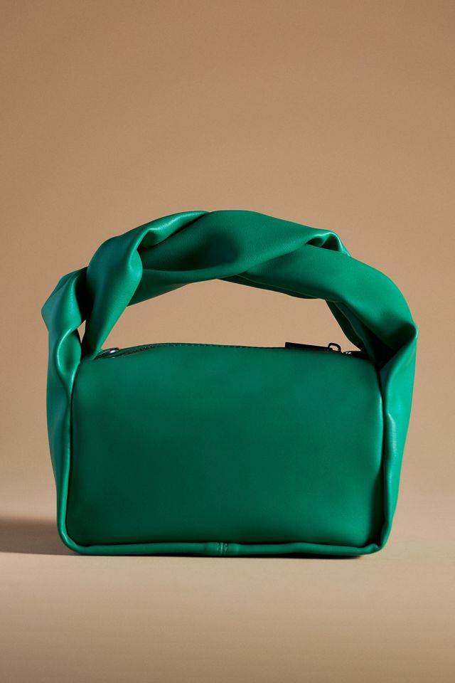 Faux Leather Twist-Handle Satchel #1