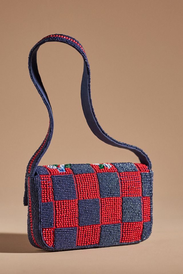 The Fiona Beaded Bag: Varsity Check Edition #1
