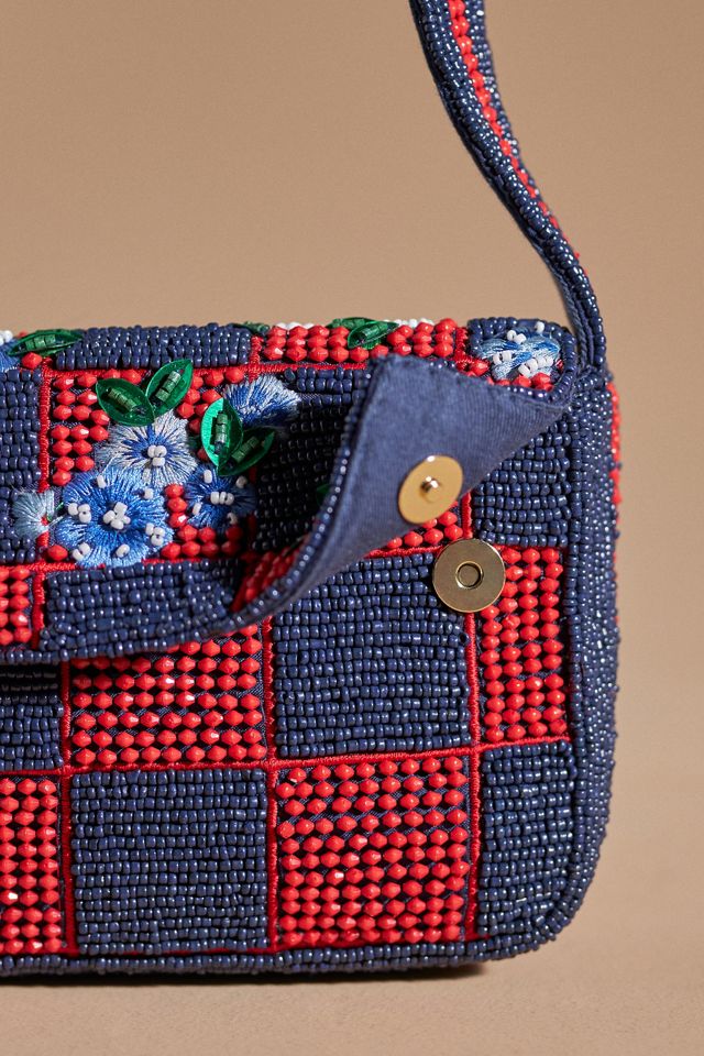 The Fiona Beaded Bag: Varsity Check Edition #2