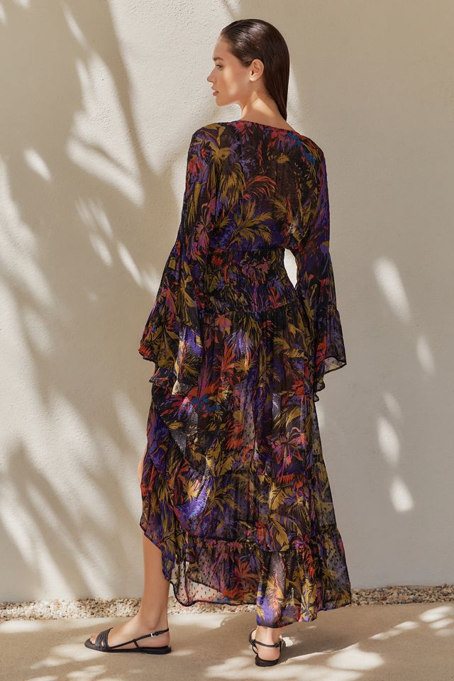 By Anthropologie Long-Sleeve Sheer Romantic Maxi Dress #1