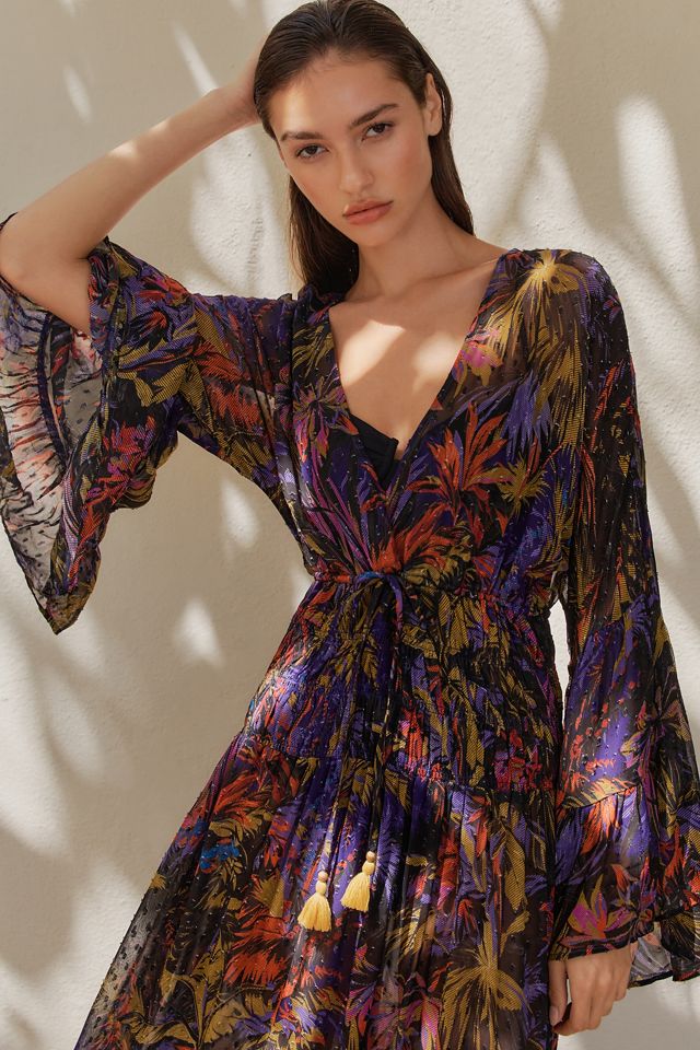 By Anthropologie Long-Sleeve Sheer Romantic Maxi Dress #2