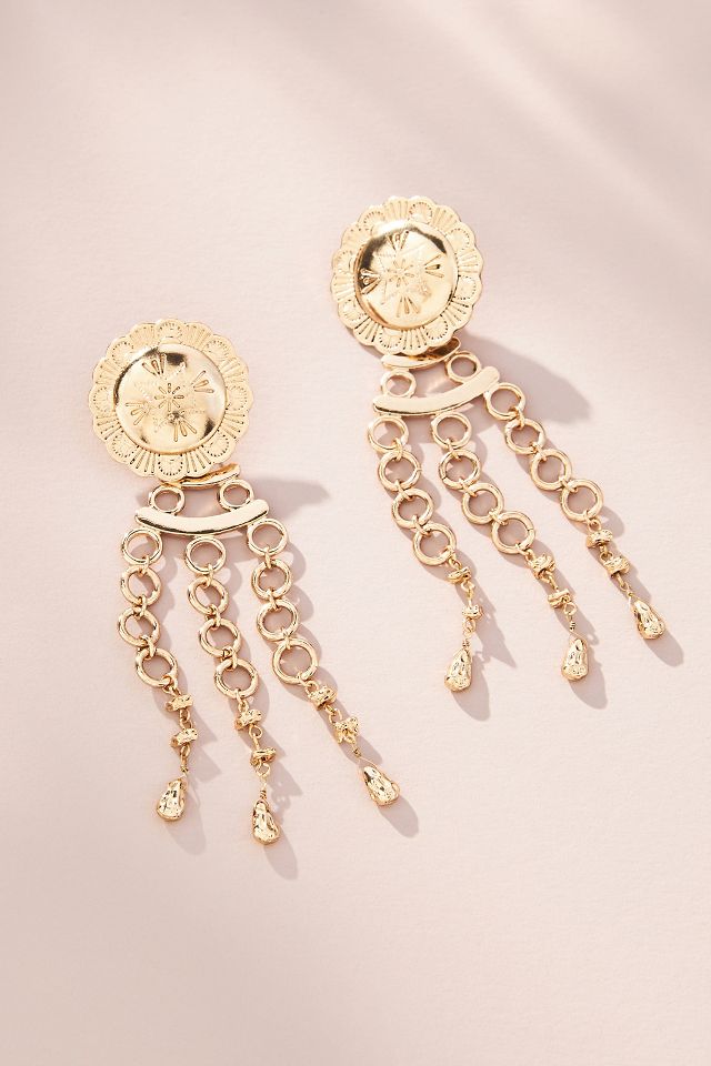 Anthropologie hot sale gold earrings