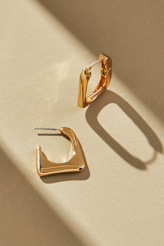 Geometric Huggie Earrings #3