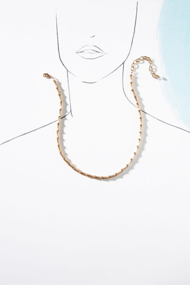 Metal Bamboo Necklace #2